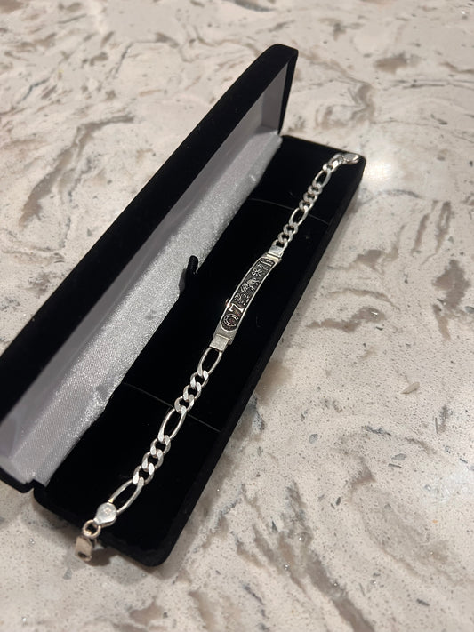 Lucky ID bracelet real silver