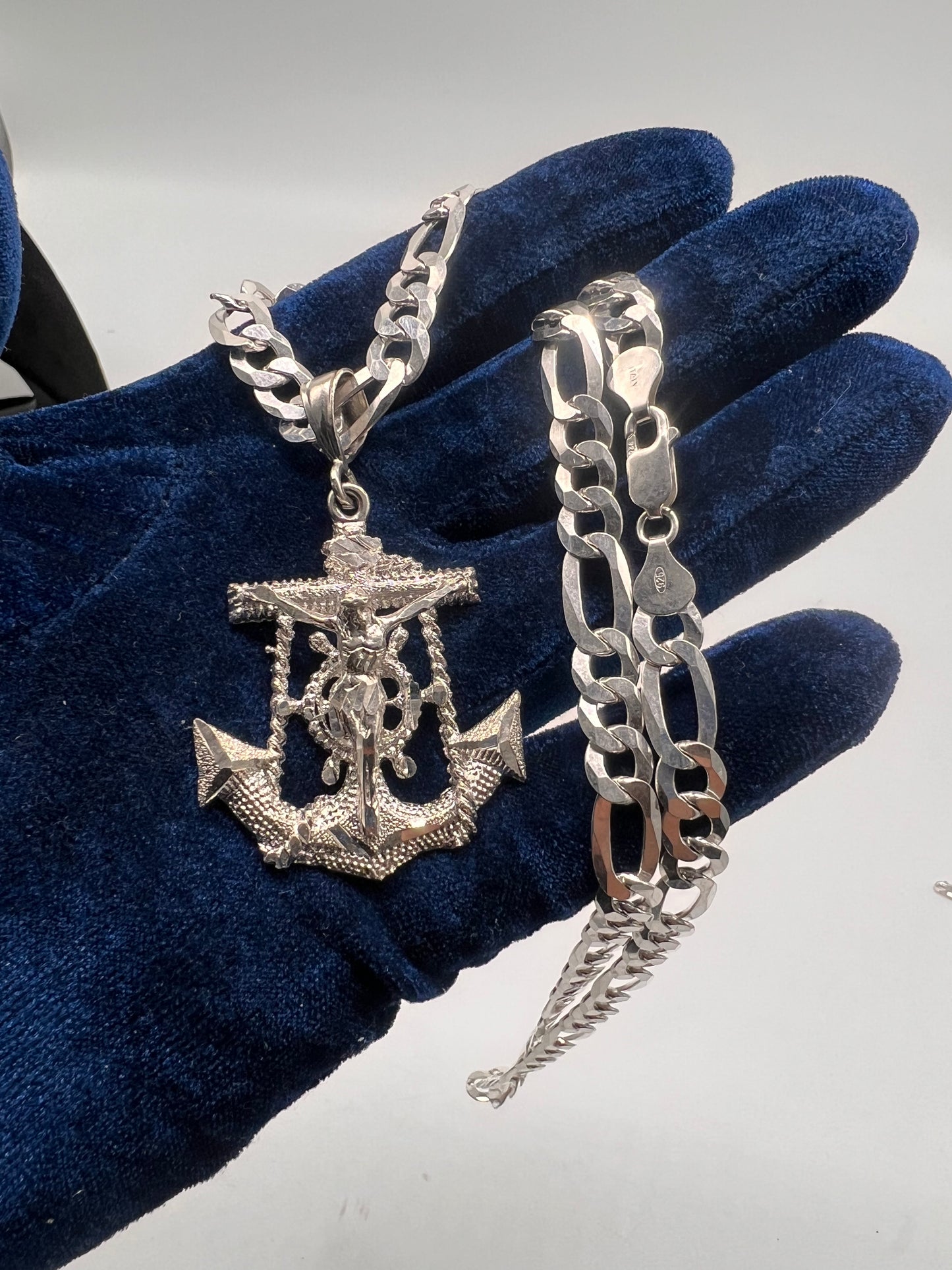 Anchor set real silver