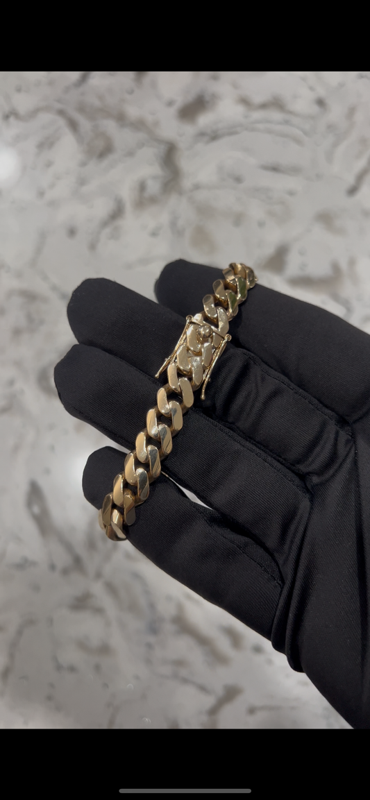 14k solid authentic Miami cuban link bracelet