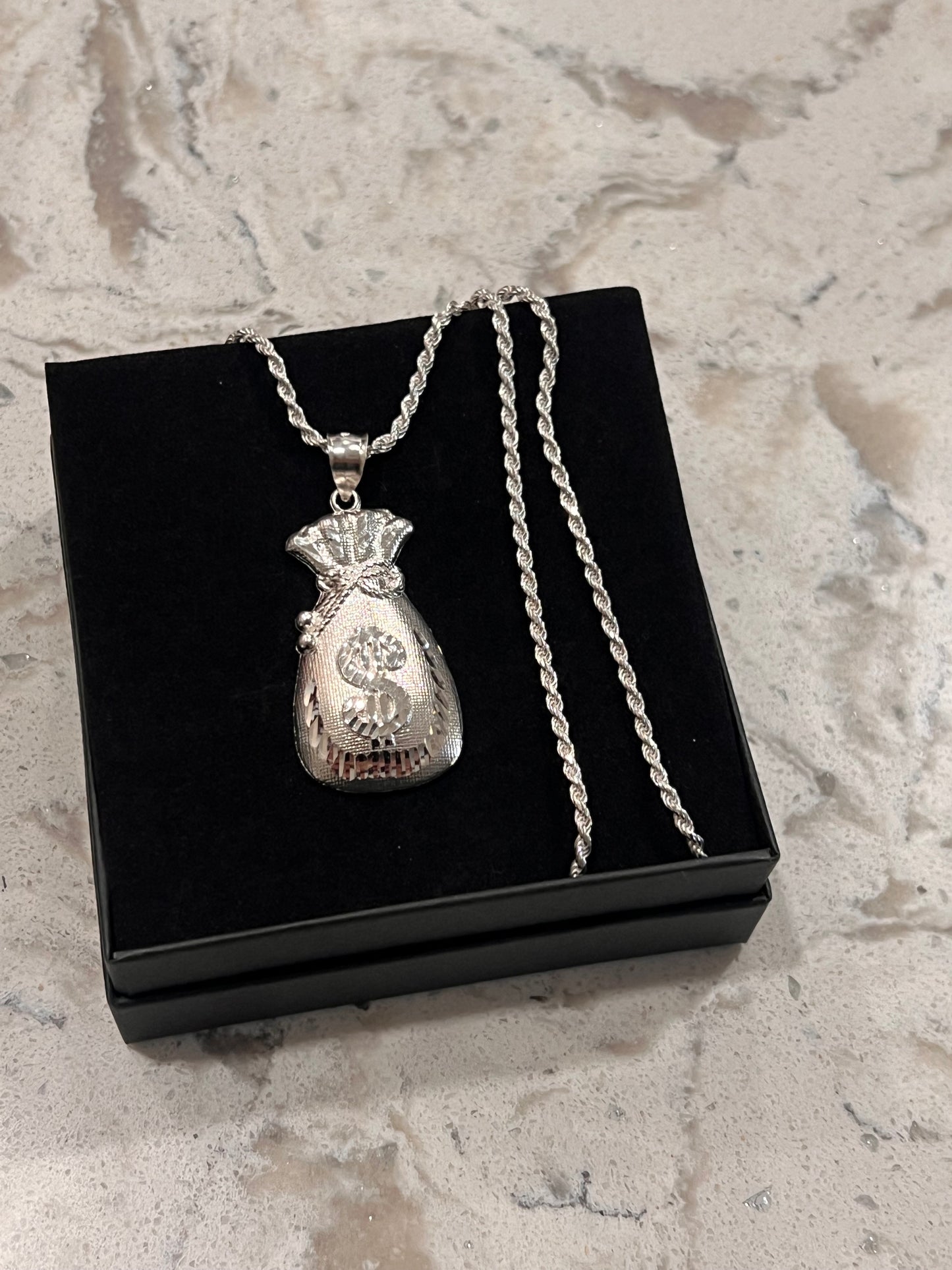 Real silver money bag chainset