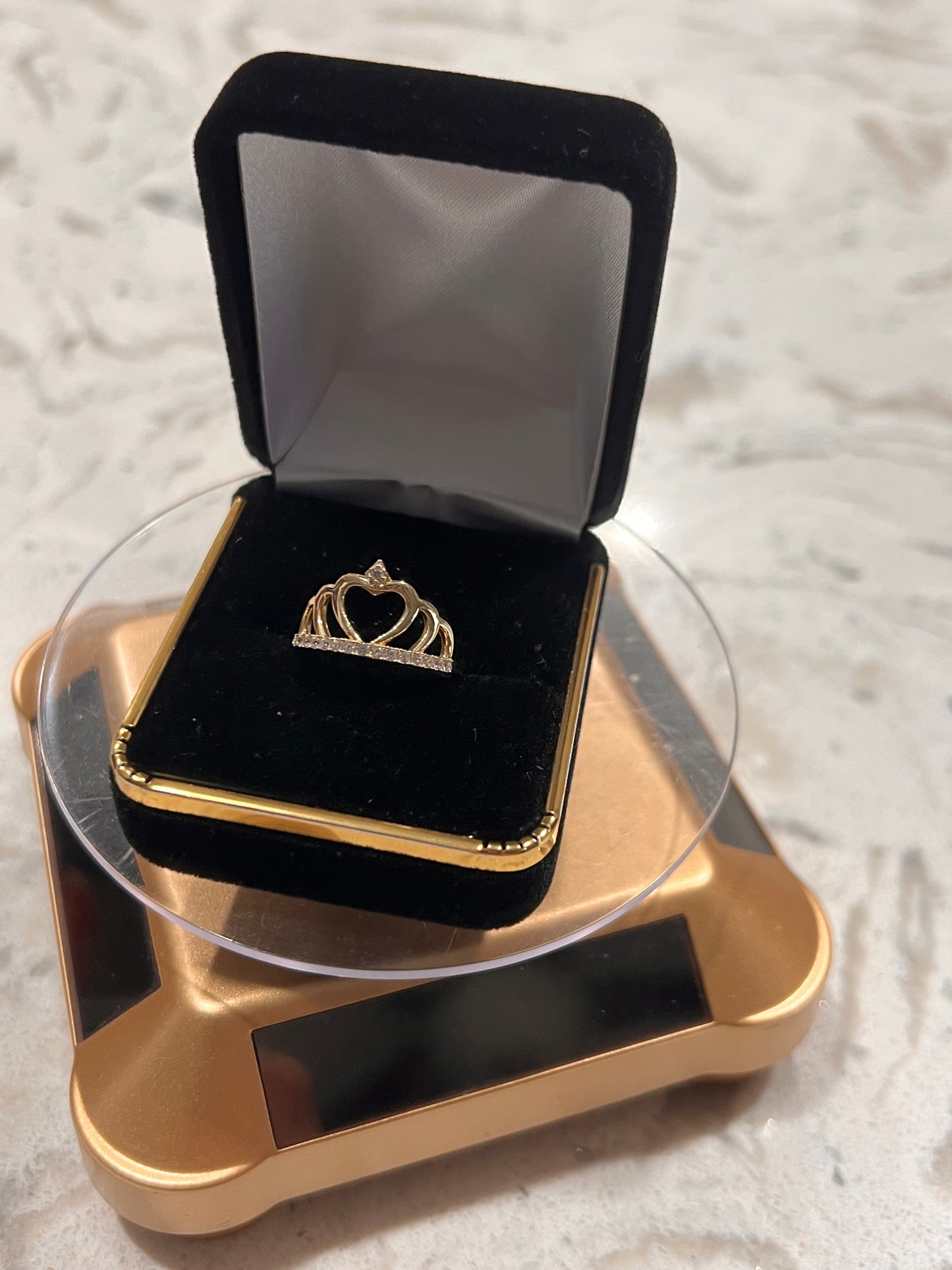 14k real gold crown ring