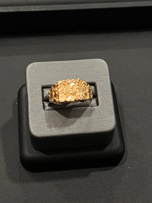 10k real gold nugget ring