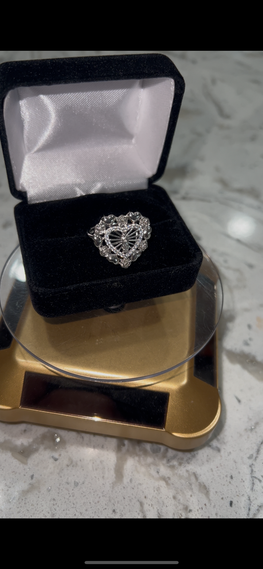 Real silver virgen Mary ring