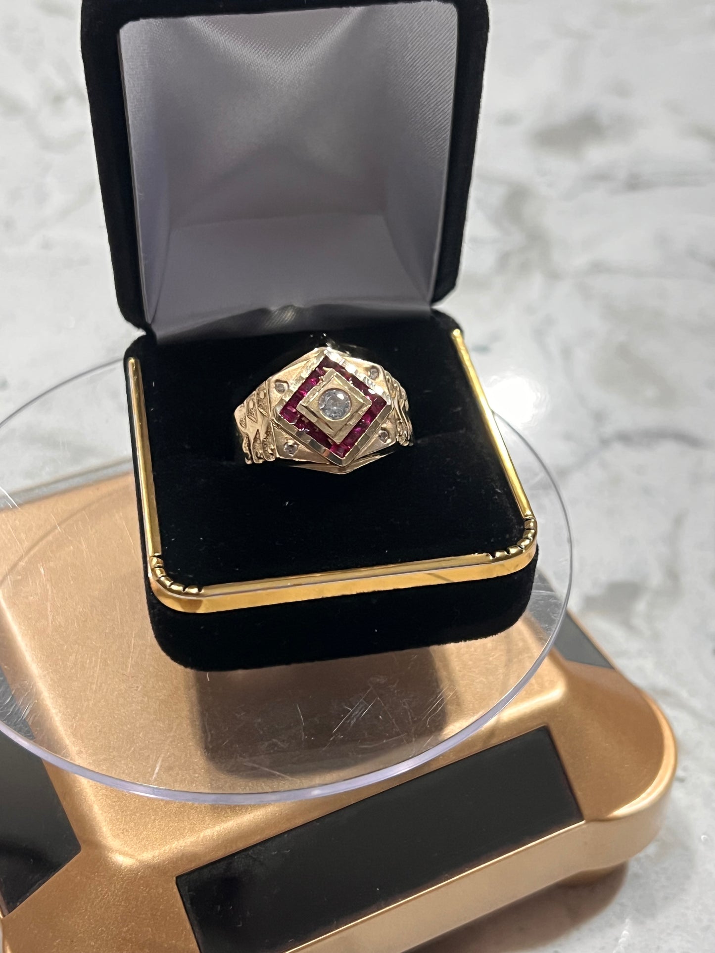 14k real gold Ruby ring