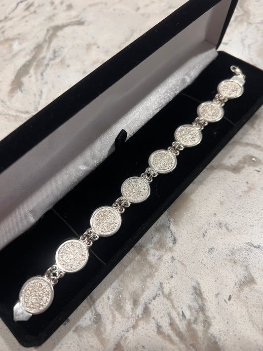 Aztec calendar bracelet real silver