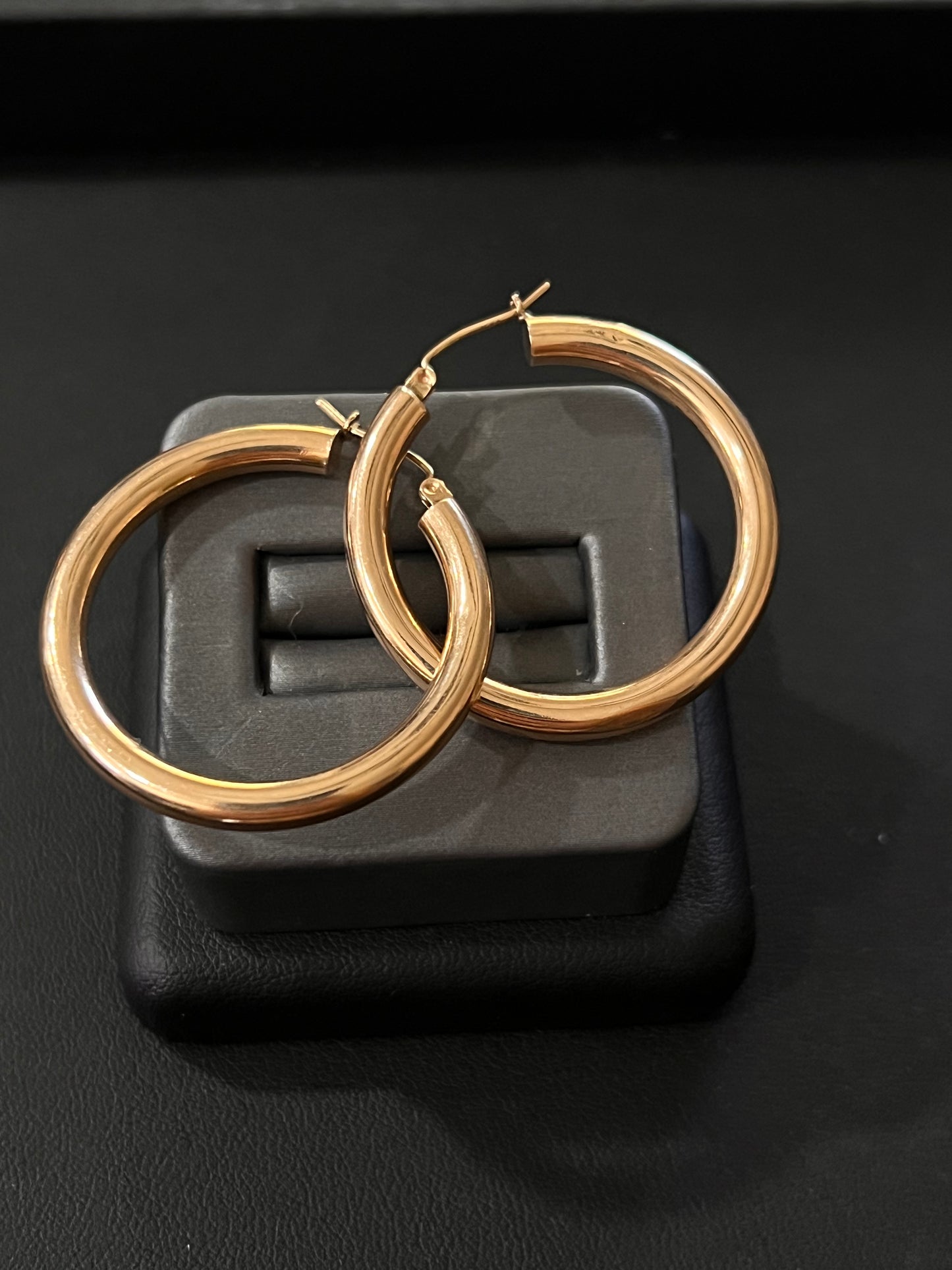 14k large plain hoops