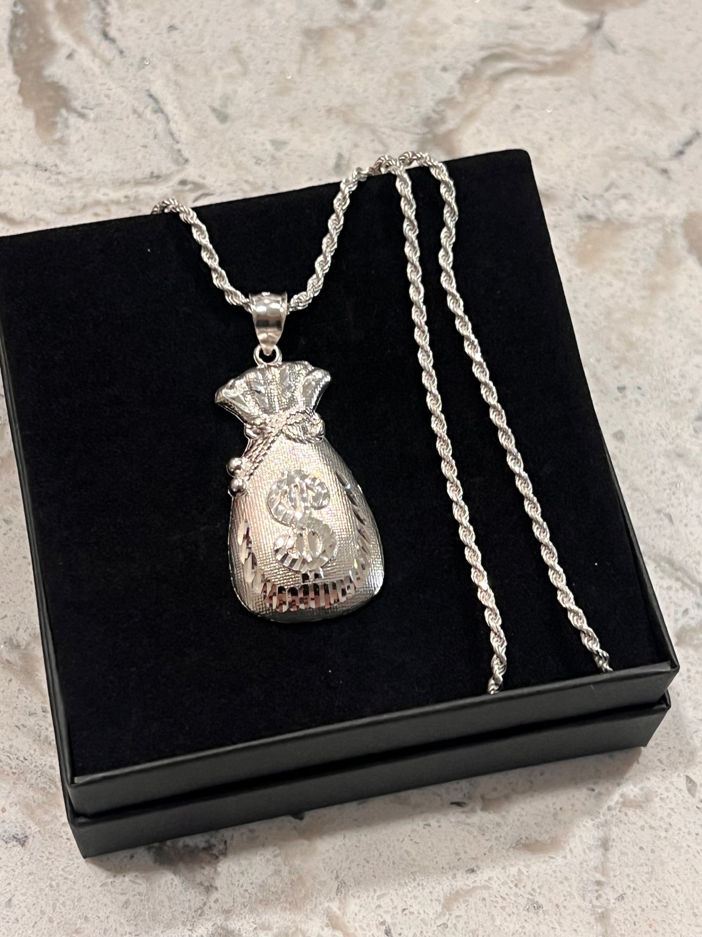 Real silver money bag chainset