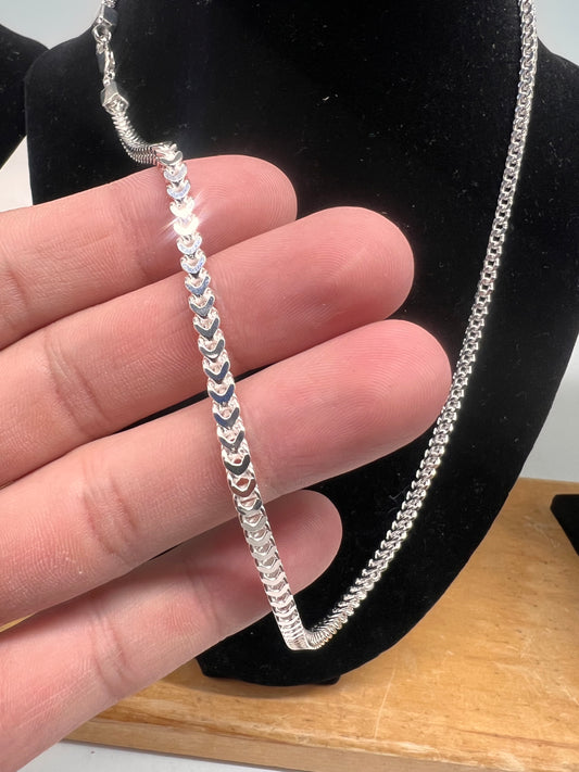 4mm franco chain real Silver