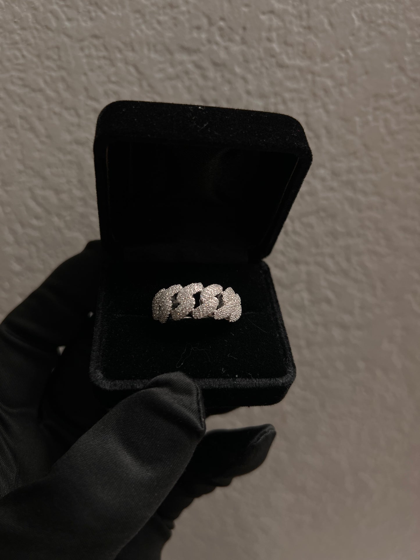 Iced Cuban ring real silver