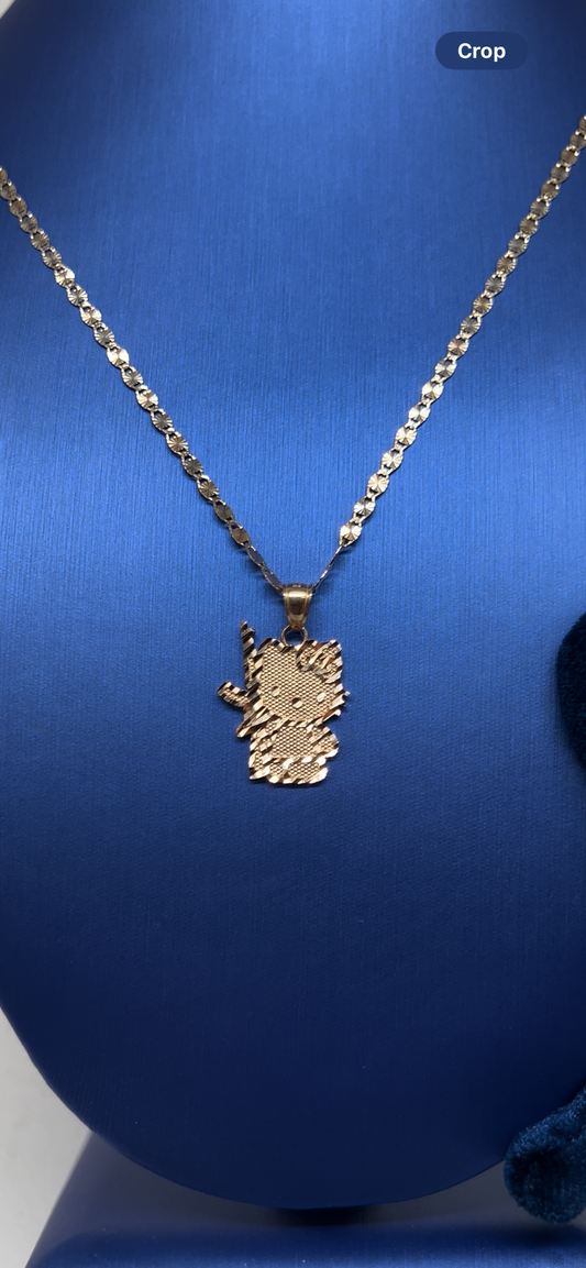 Hello kitty w Ak 14k real gold