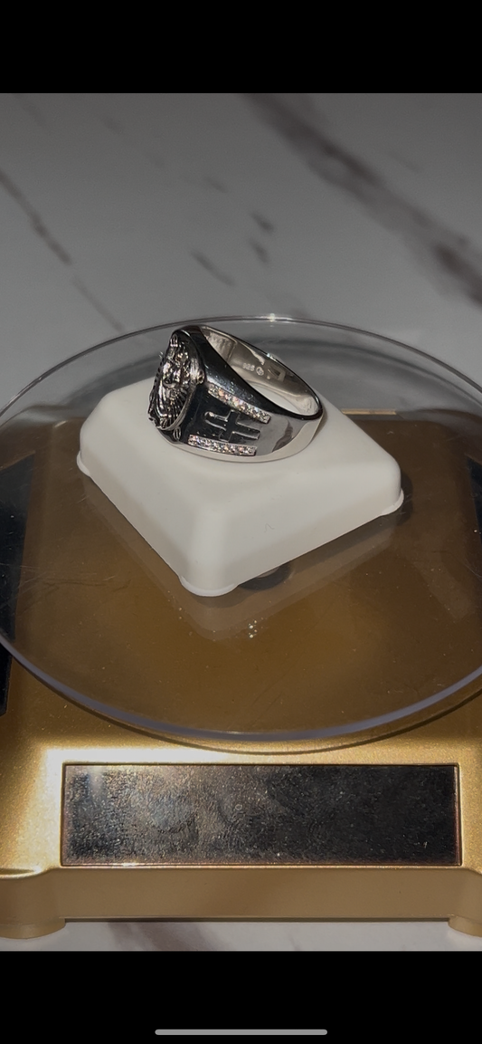 San Judas real silver ring