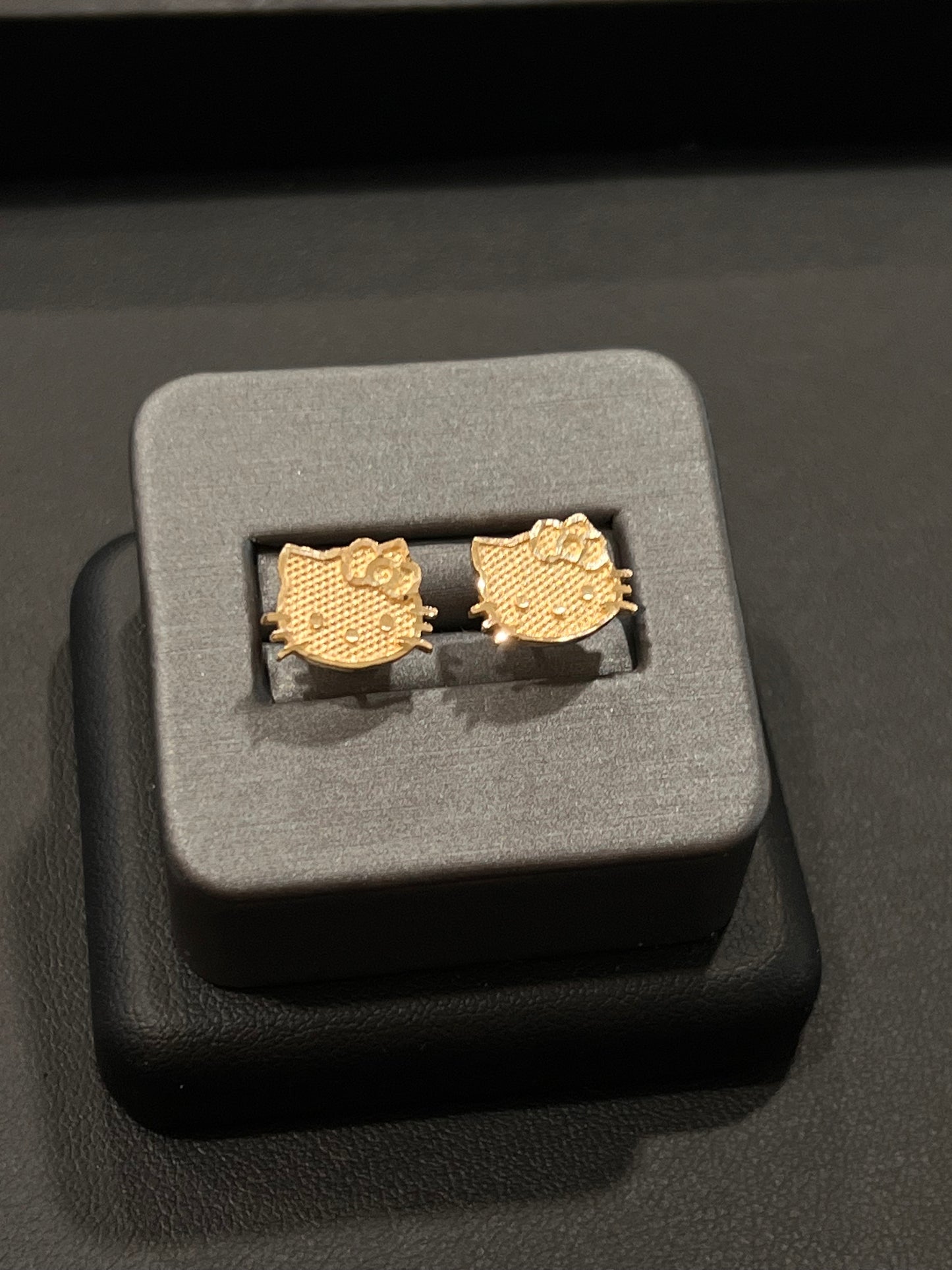 10k real gold hello kitty earrings