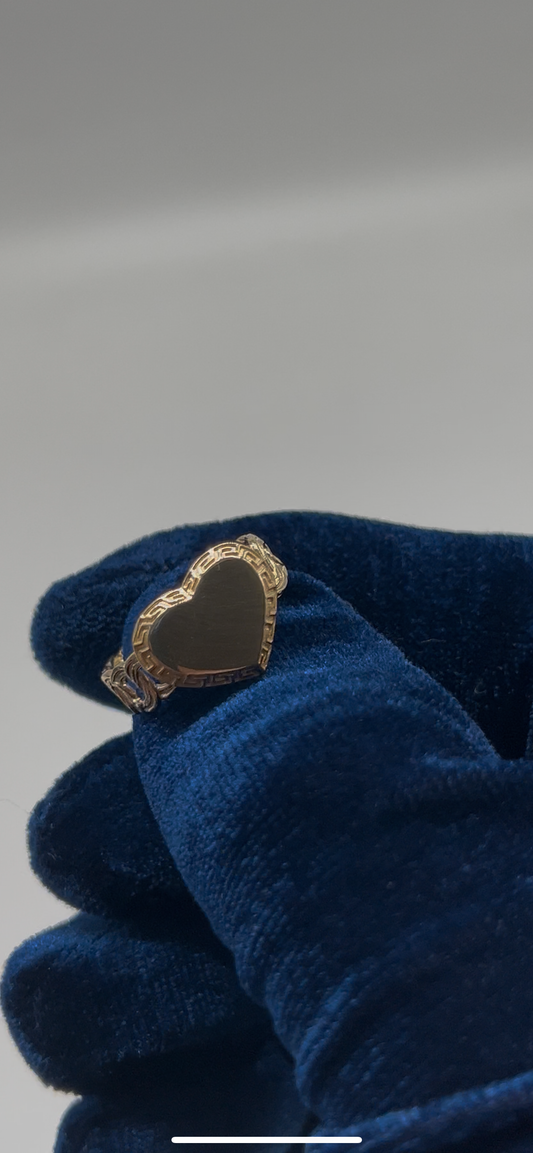 Chino heart ring 14k real gold