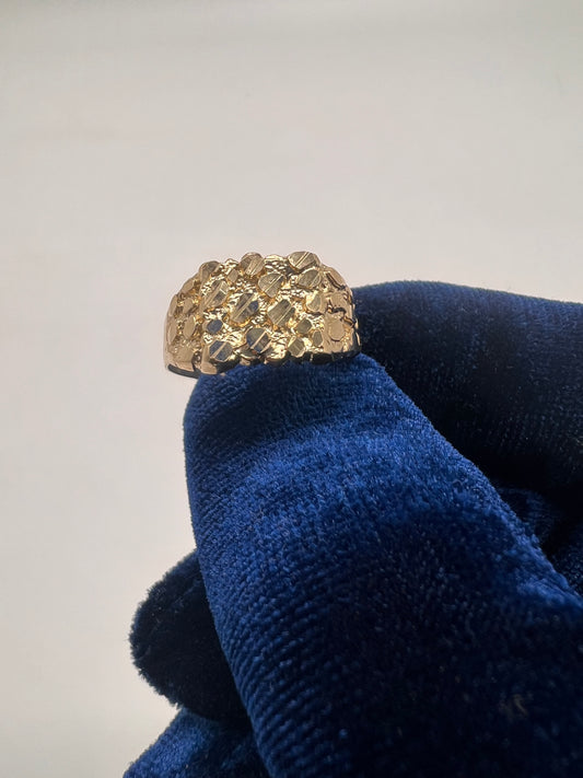 Nugget Ring 14k Real gold