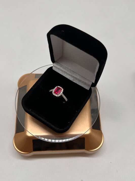 Real silver ruby ring