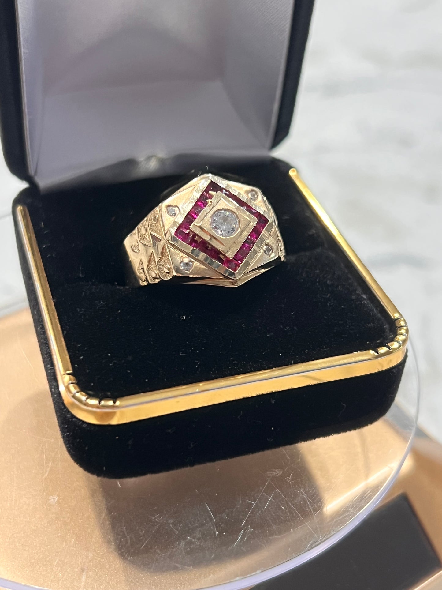 14k real gold Ruby ring