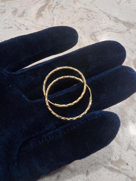 14k real gold hoops