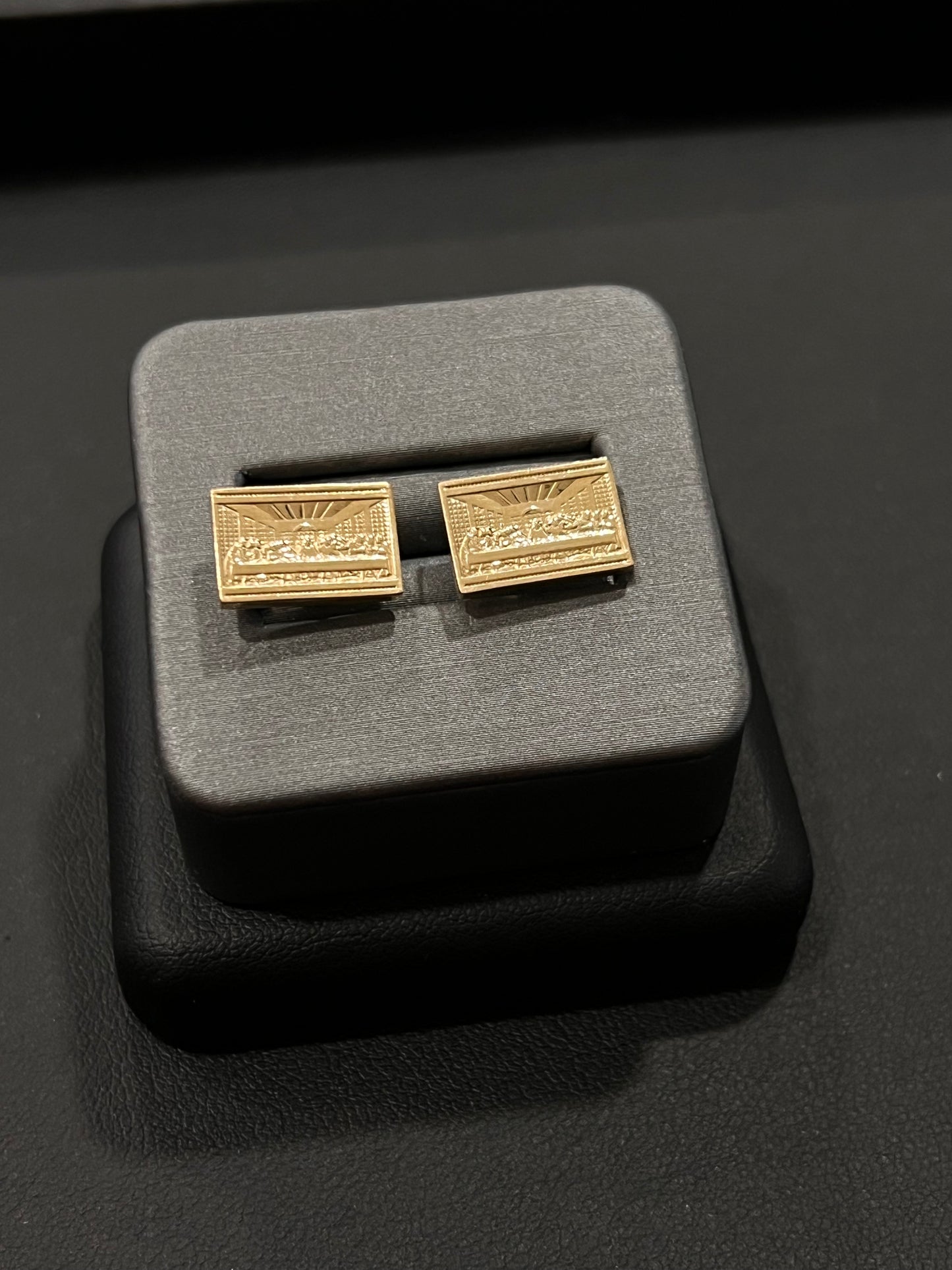 10k gold last supper earrings