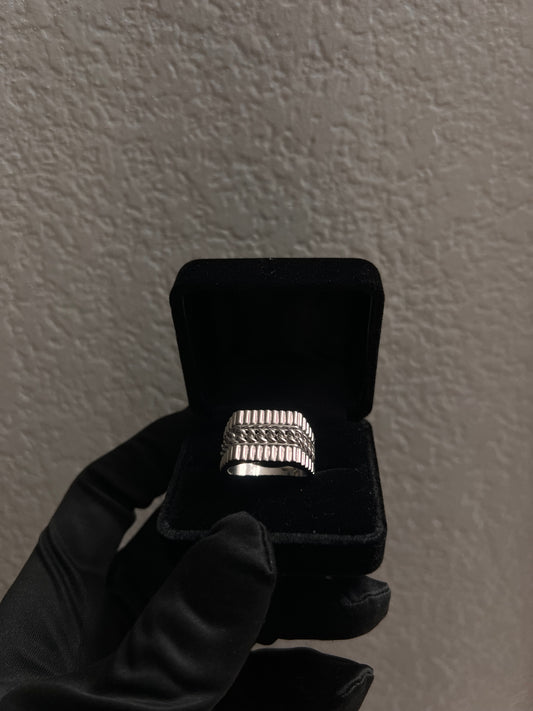 Real silver unique ring