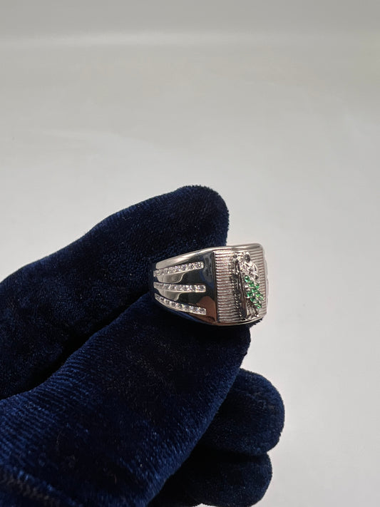 San Judas ring real silver