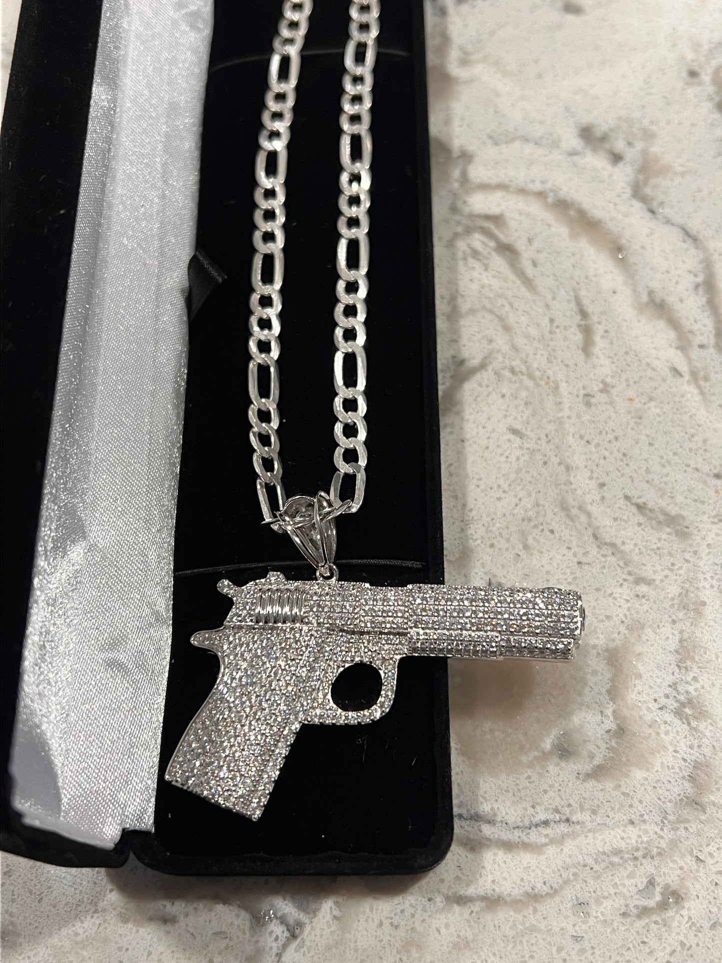 3D iced out gun chainset