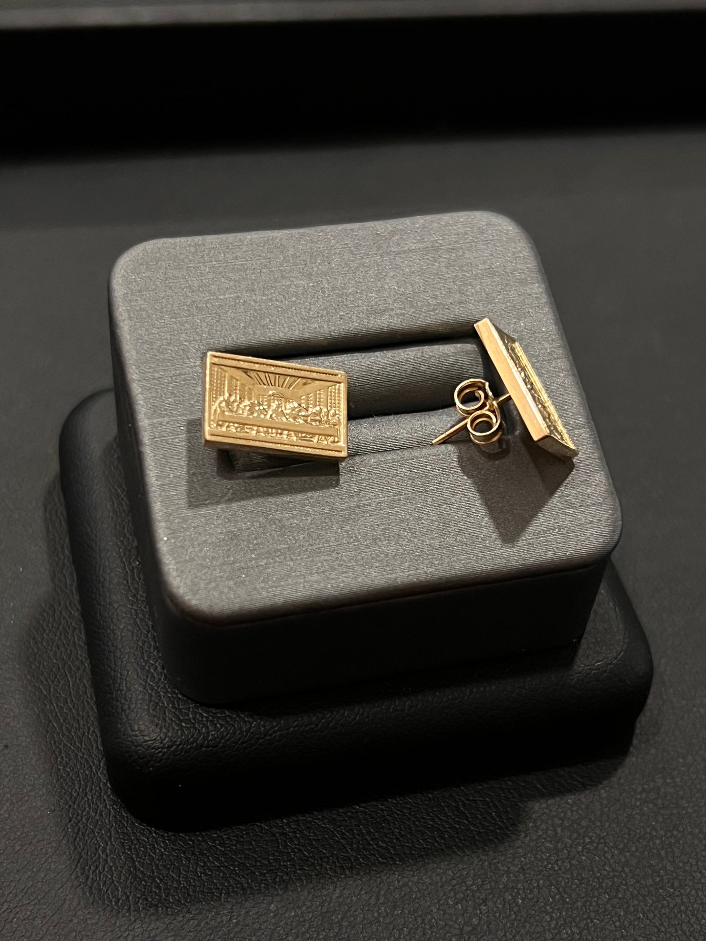 10k gold last supper earrings