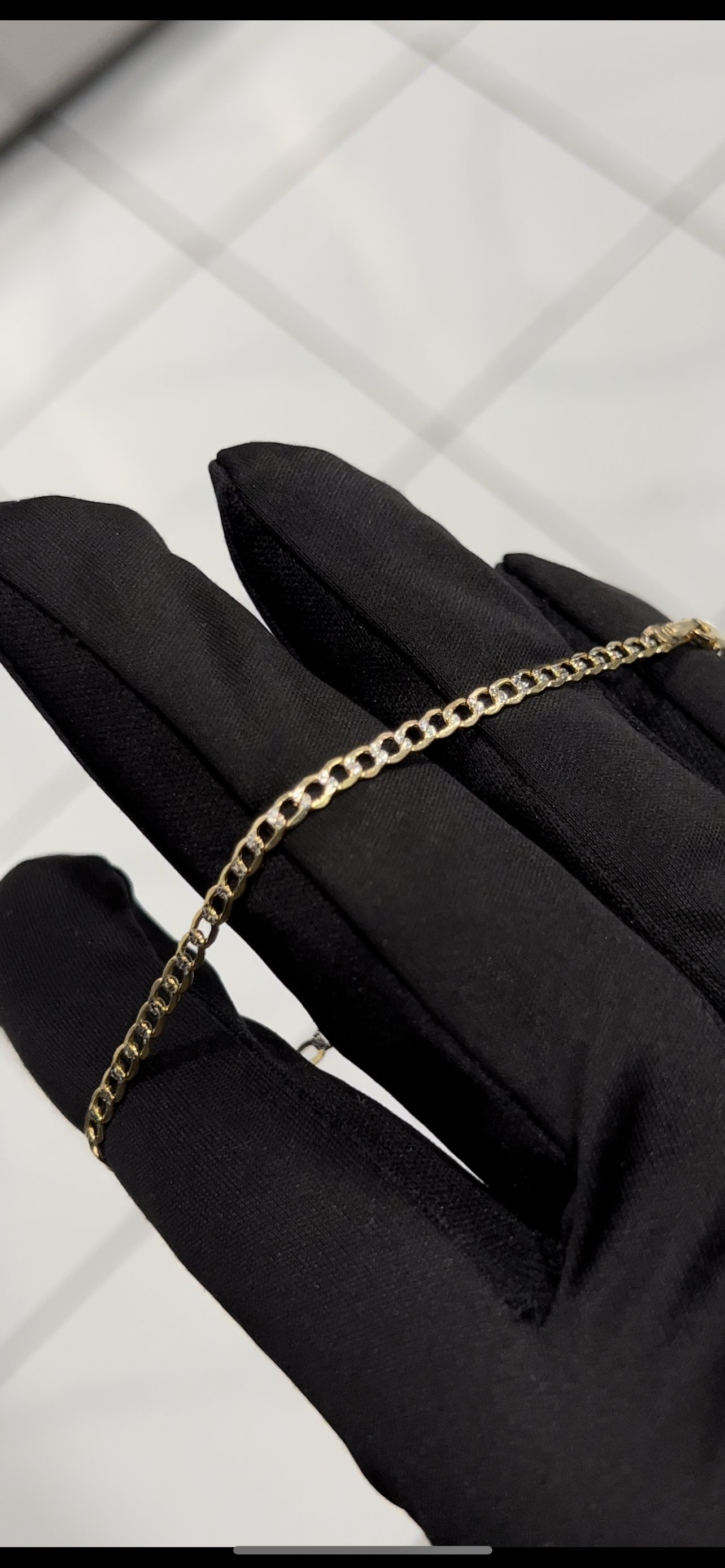 14k real gold mini cuban bracelet