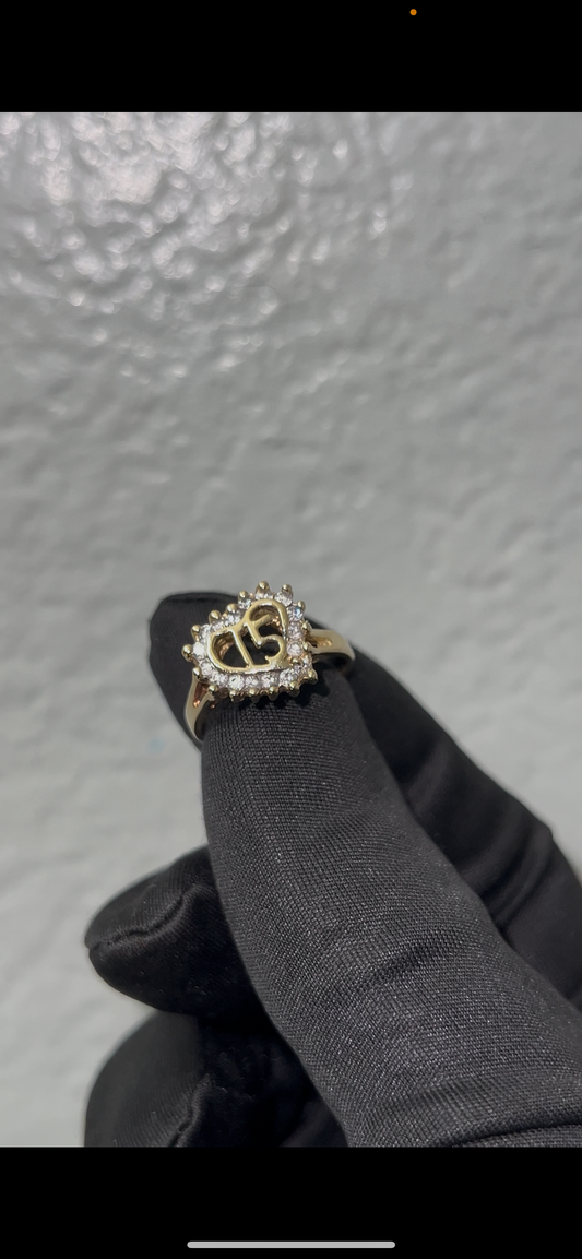 14k real gold quince ring