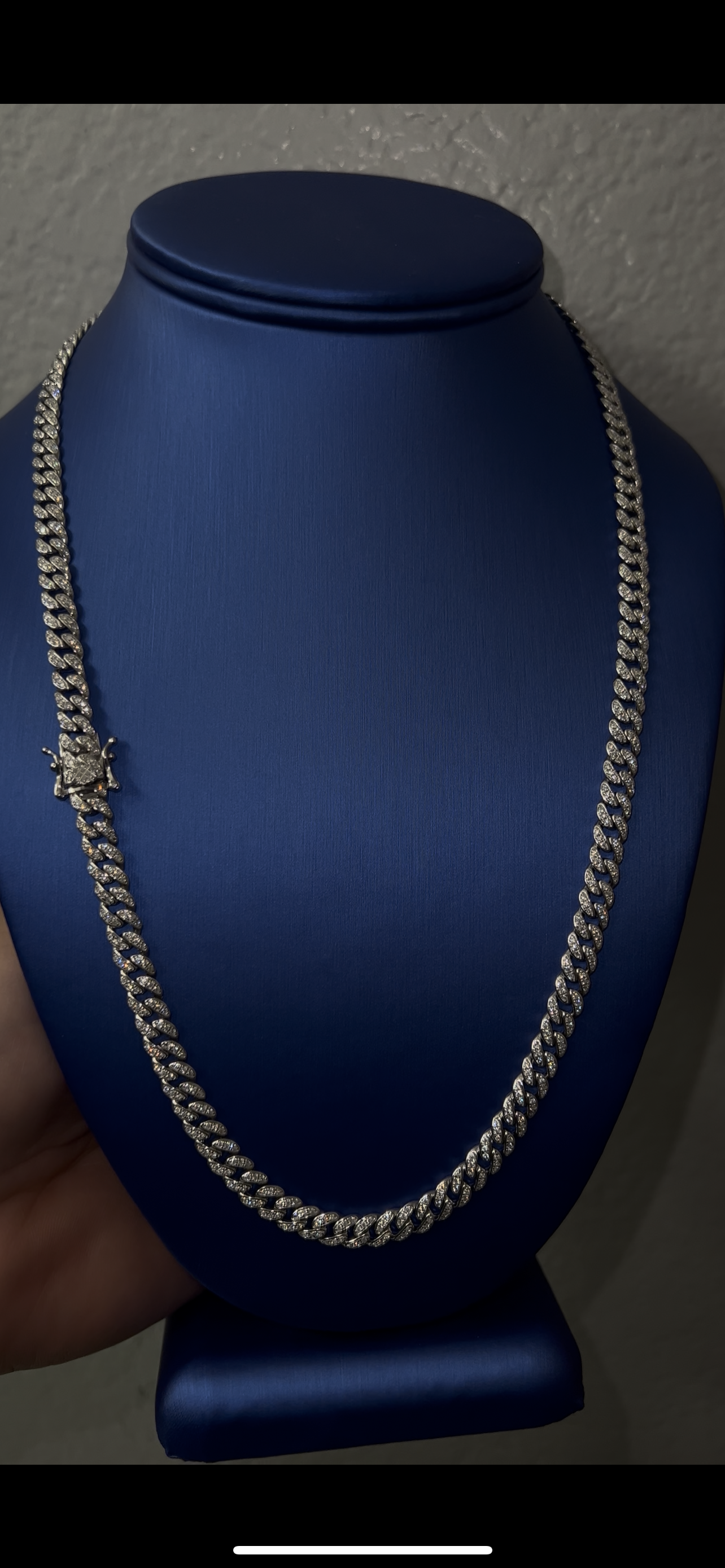 6mm Cuban chain real silver