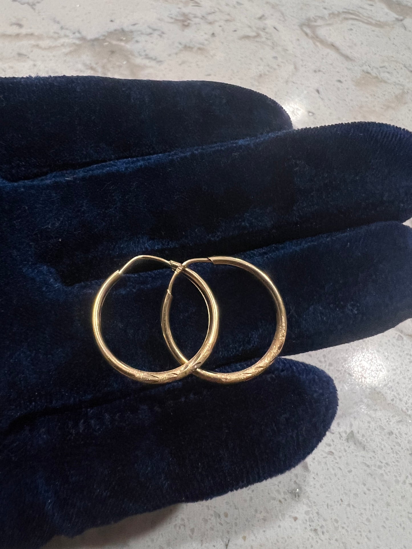 14k real gold hoops