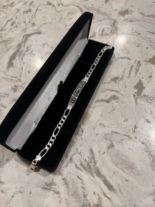 Lucky ID bracelet real silver