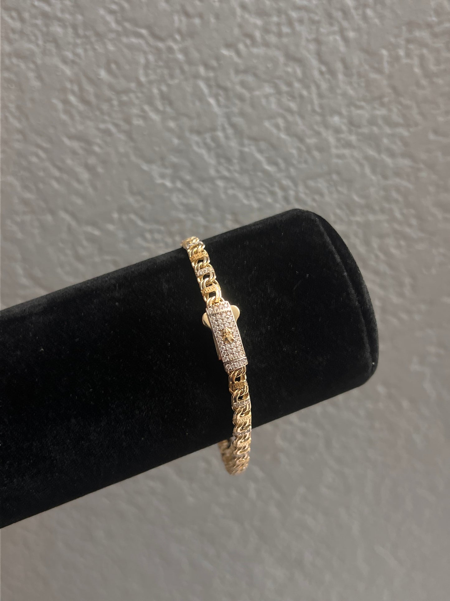 14k real gold chino link bracelet