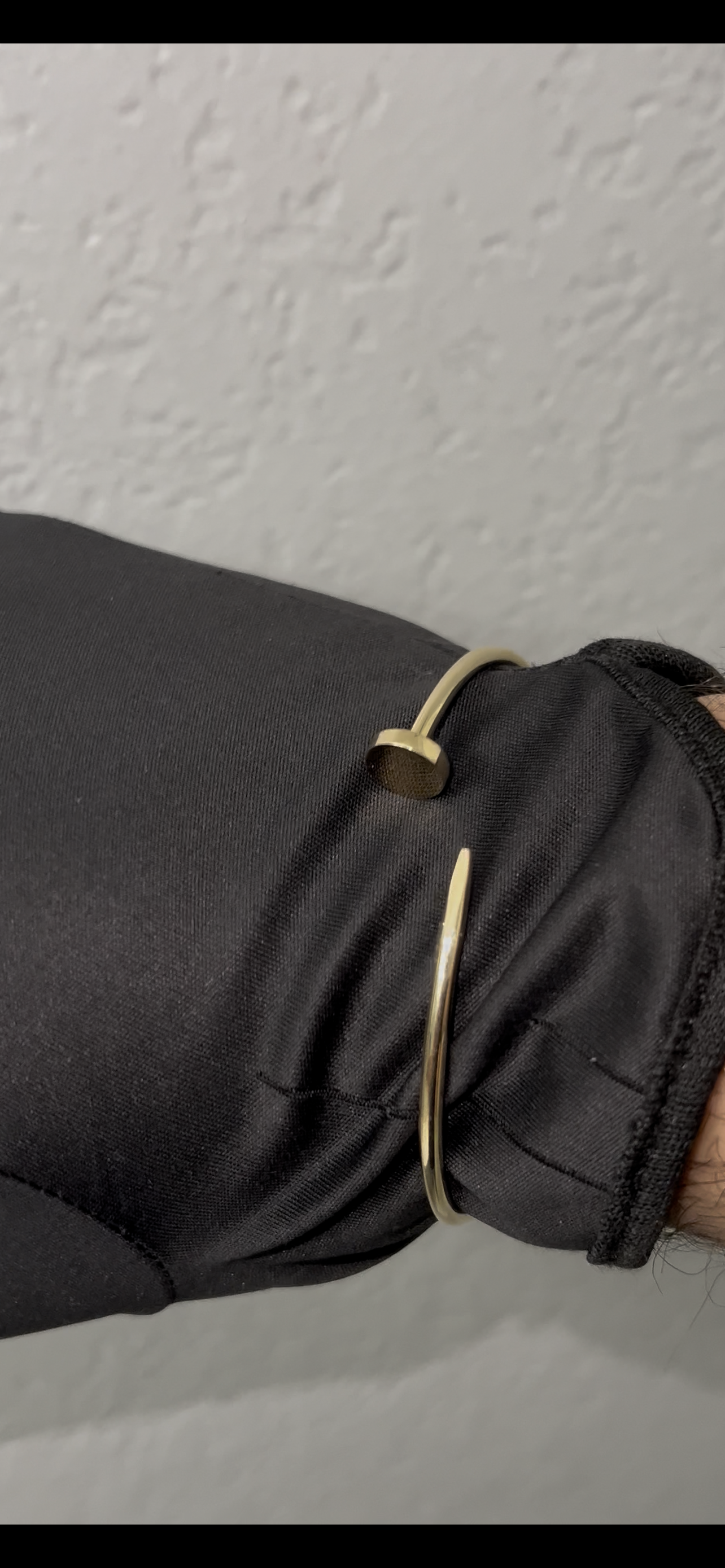 Nail bangle 14k real gold