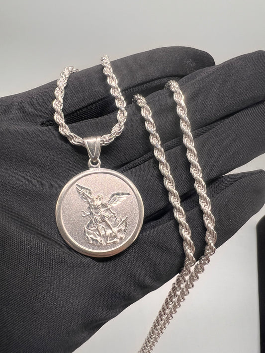 Saint Michael real silver