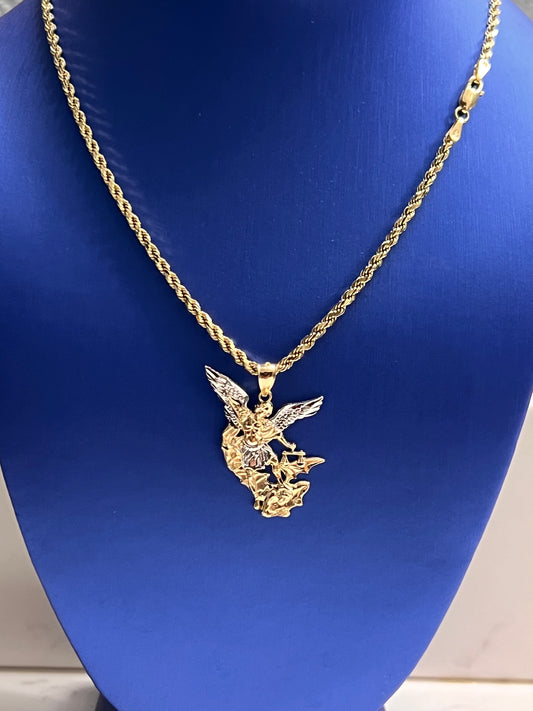 14k real gold San Miguel set
