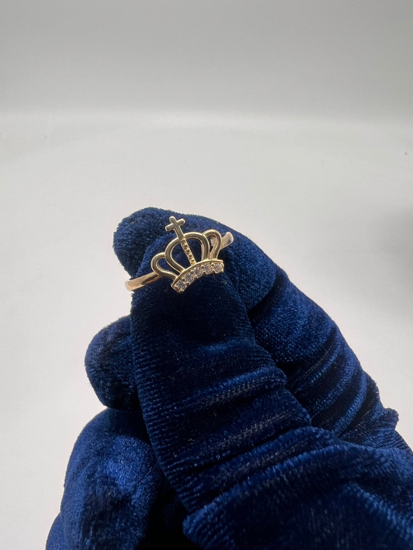 14k real gold crown ring