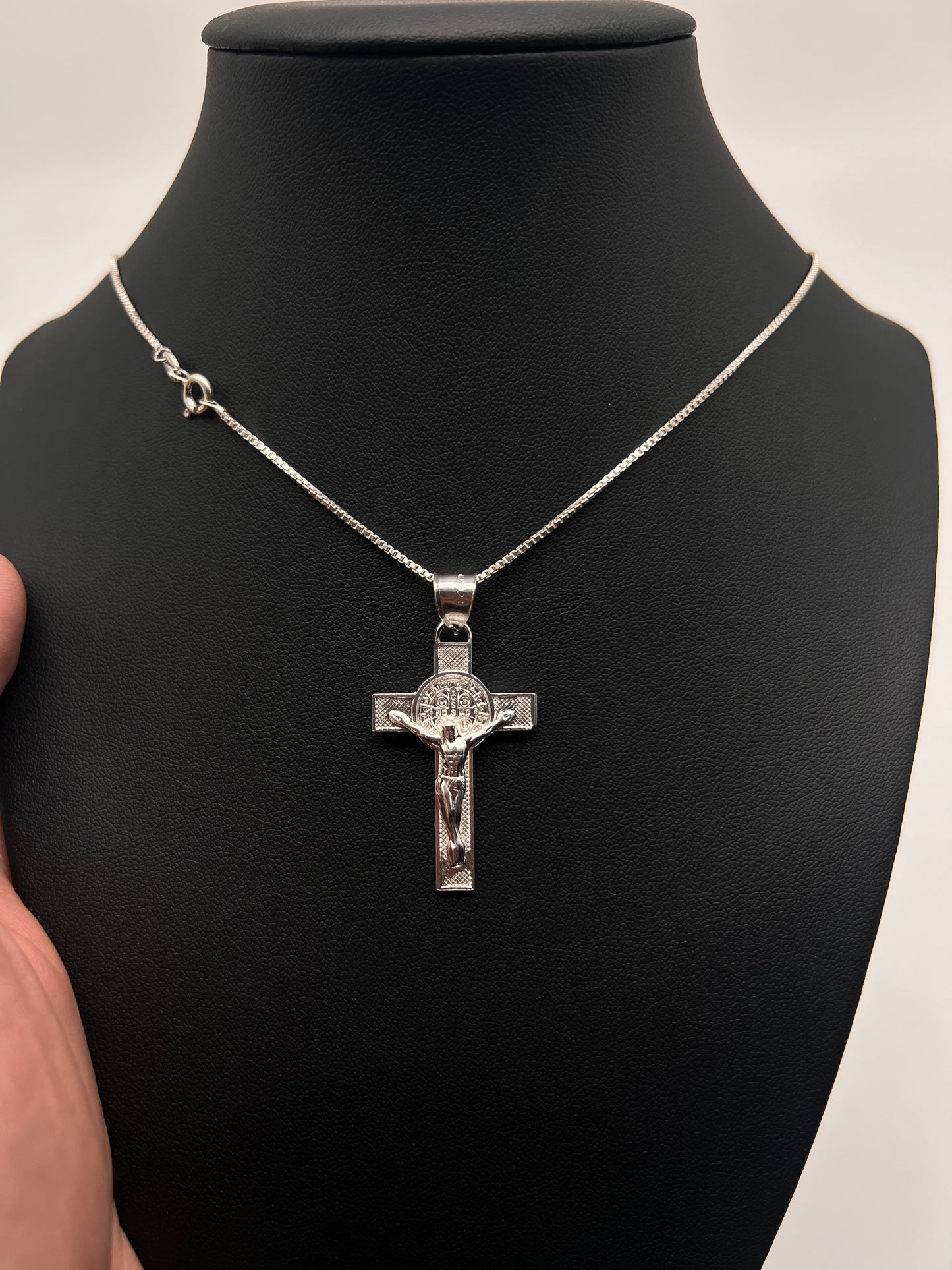 San Benito cross real .925 silver