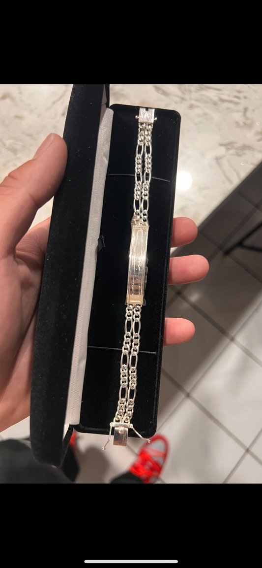 Double row figaro esclava real silver