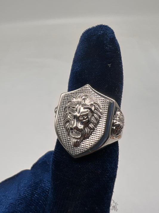 Lion ring real silver
