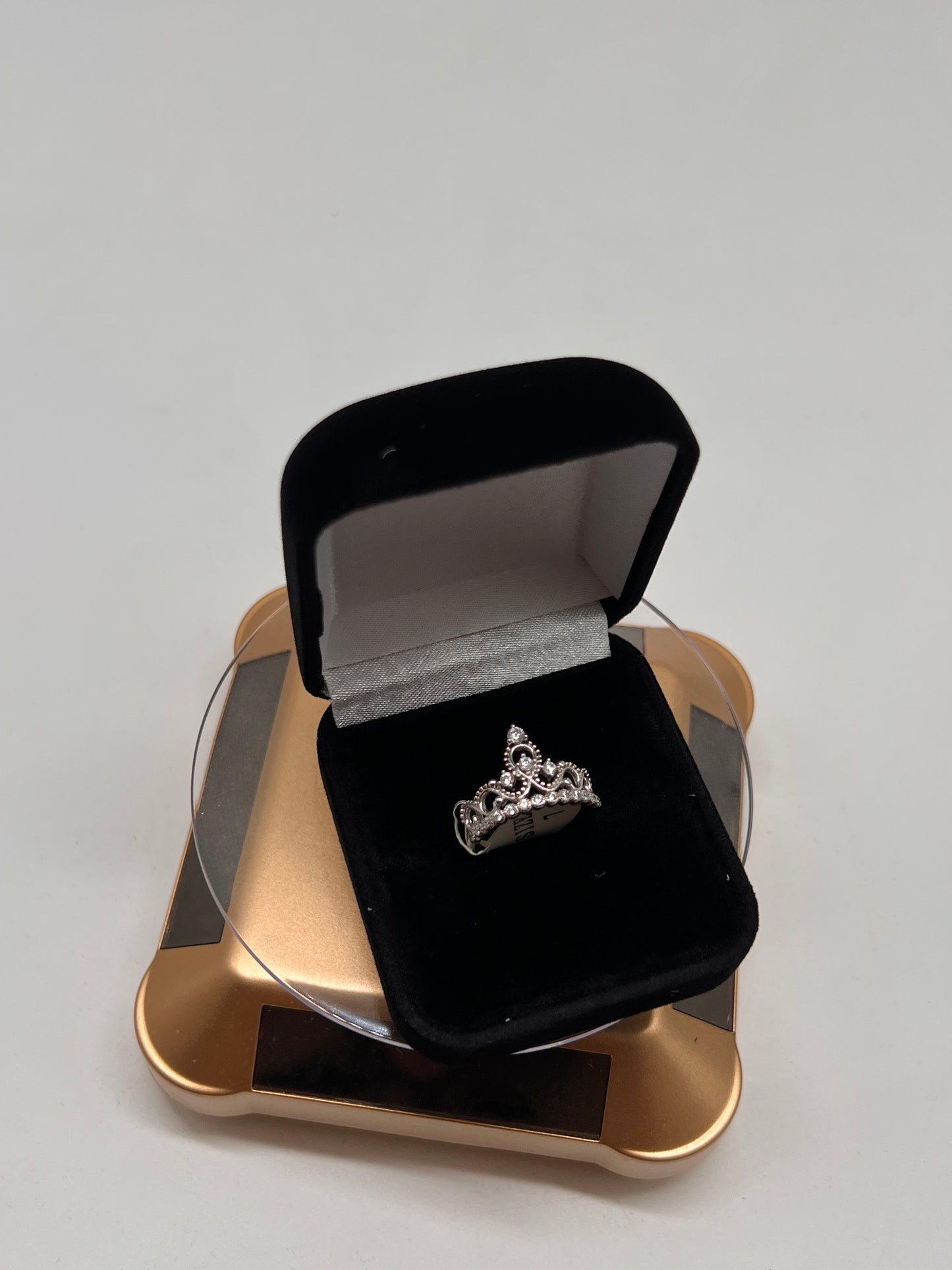 Princess Crown ring real silver