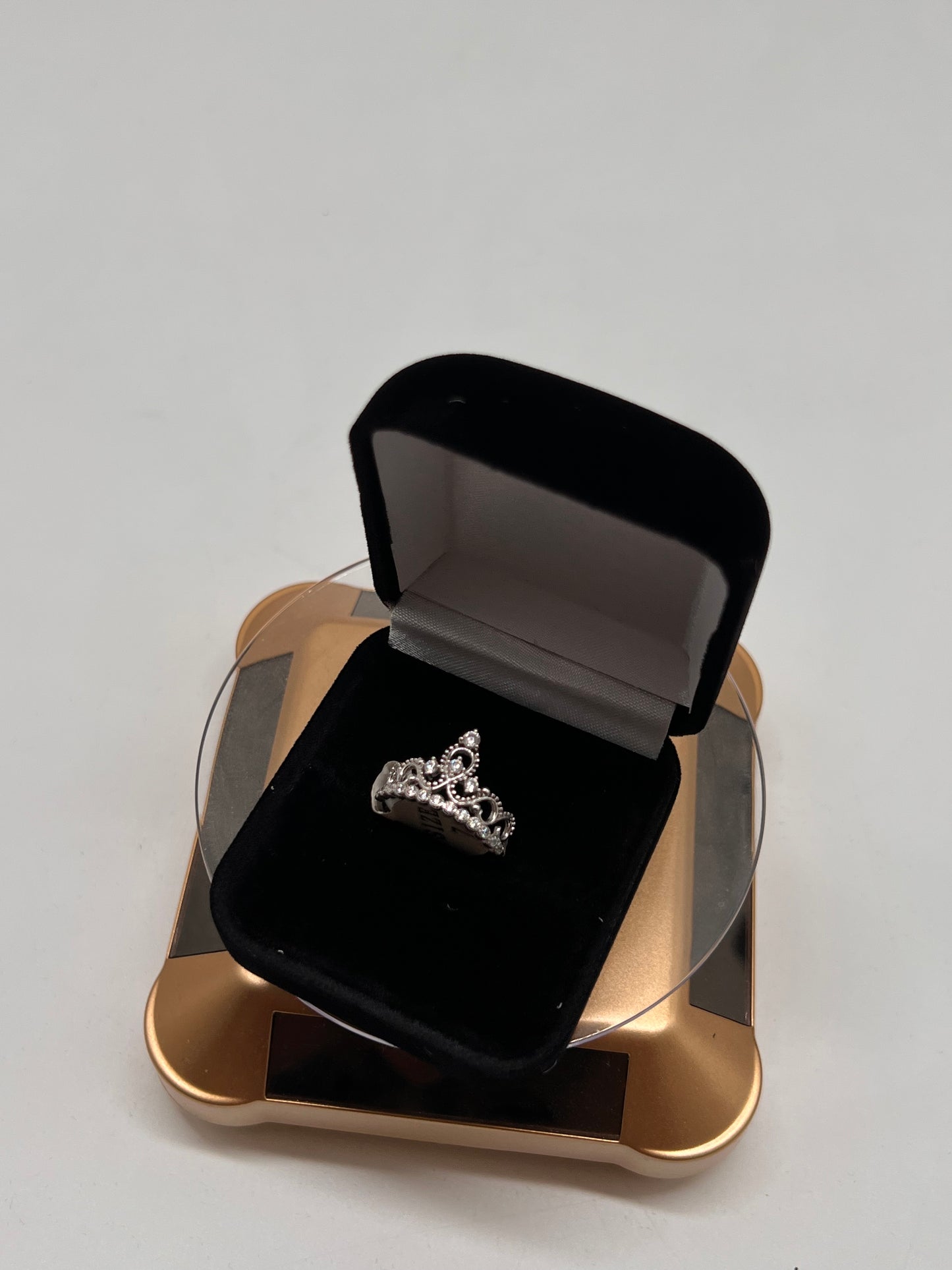 Princess Crown ring real silver