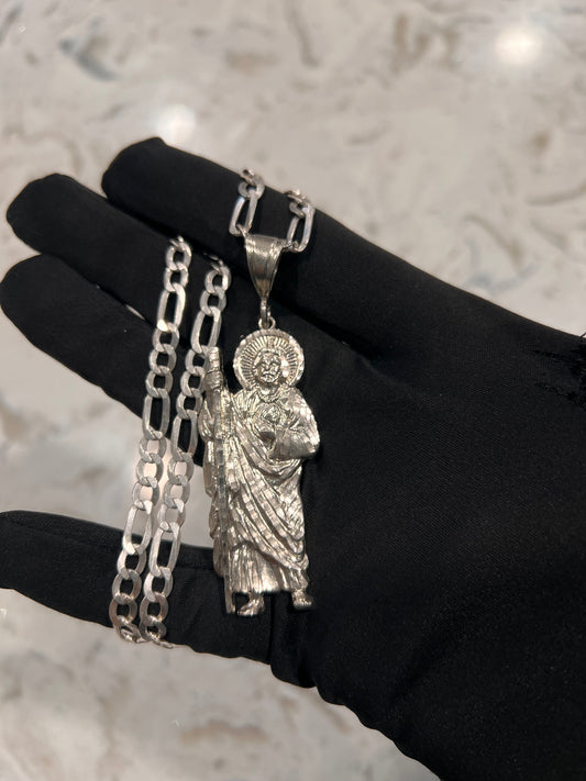 Real silver San Judas set