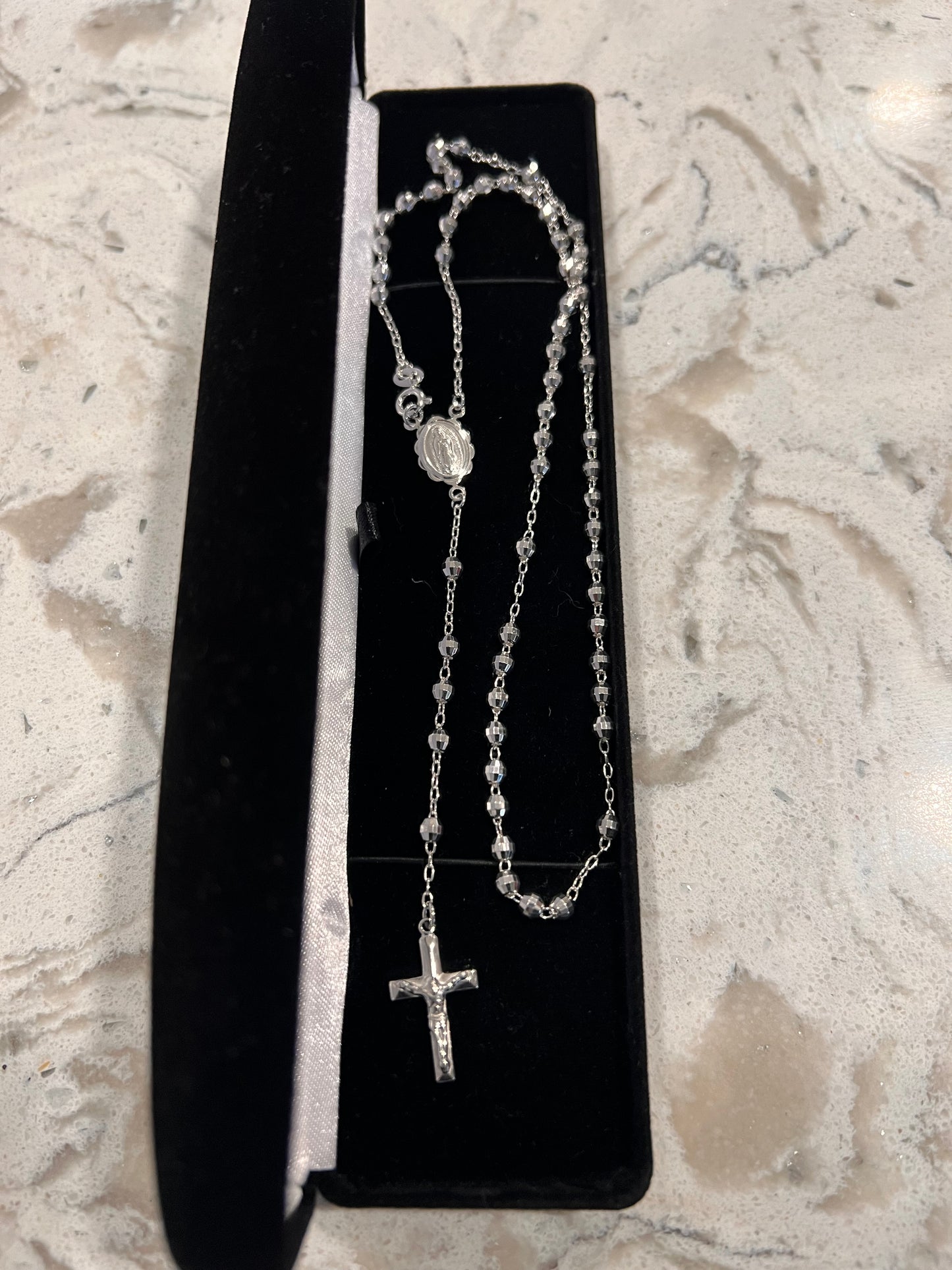 Real silver rosary
