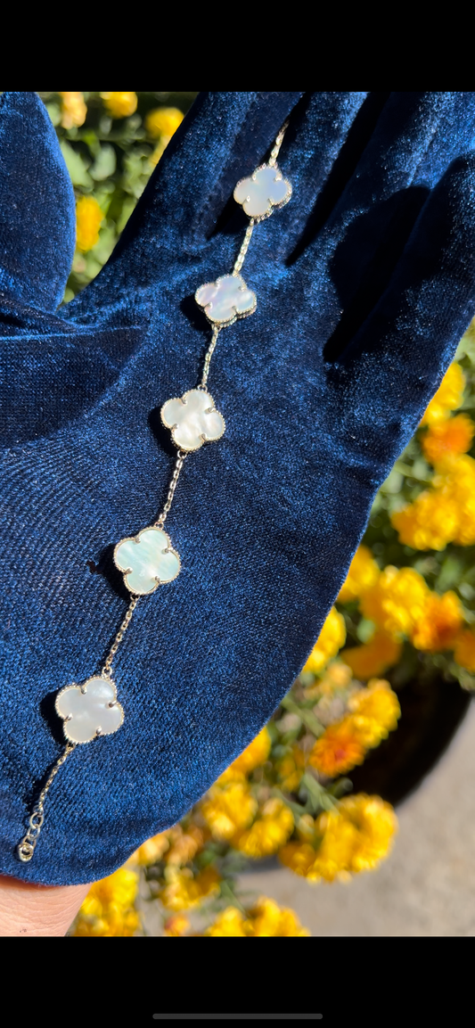 14k real gold mother of pearl edition🍀 van Cleef