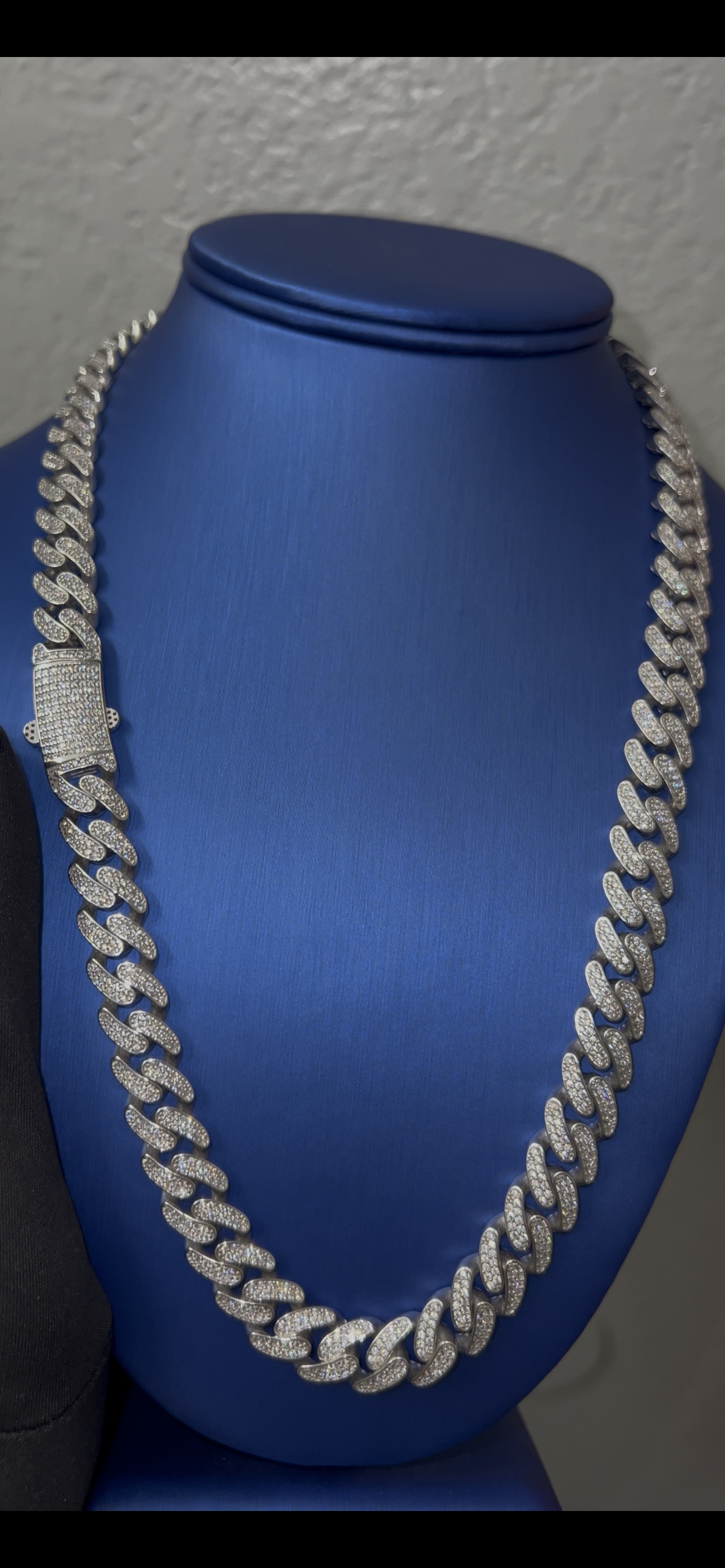 Real silver cuban link 20inch 8mm