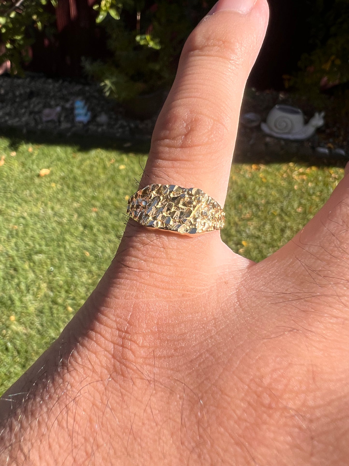 14k real gold Small Nugget ring