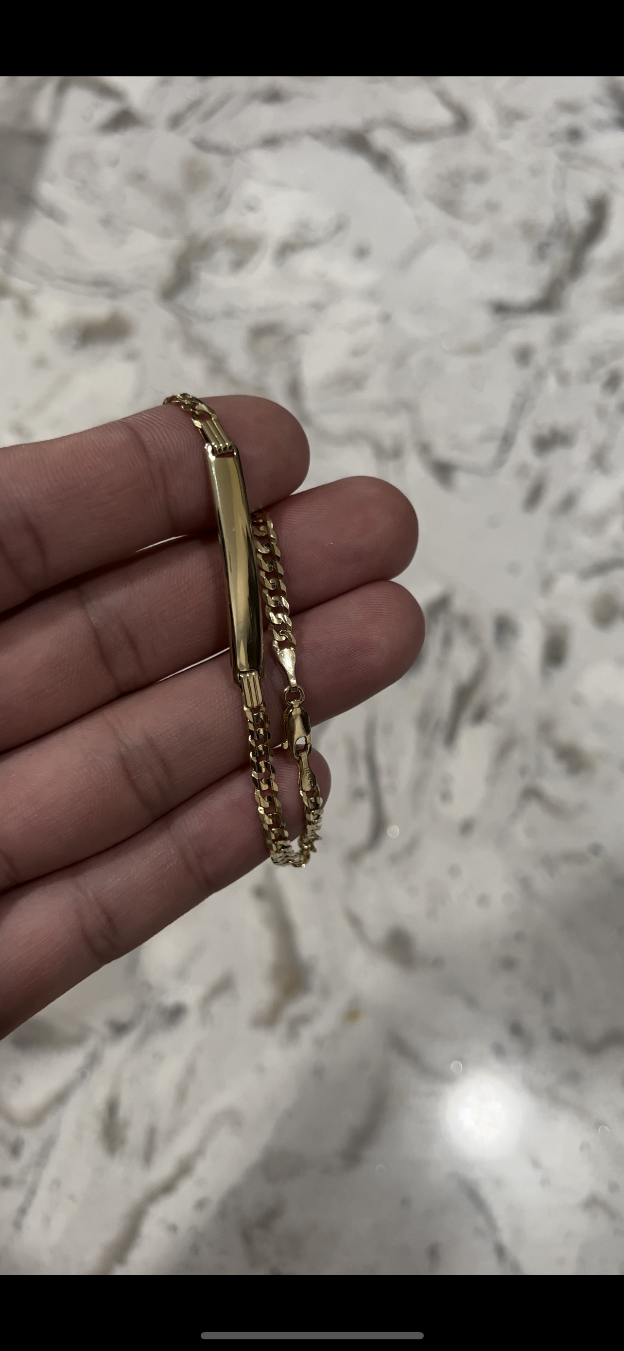 14k real solid gold iD bracelet