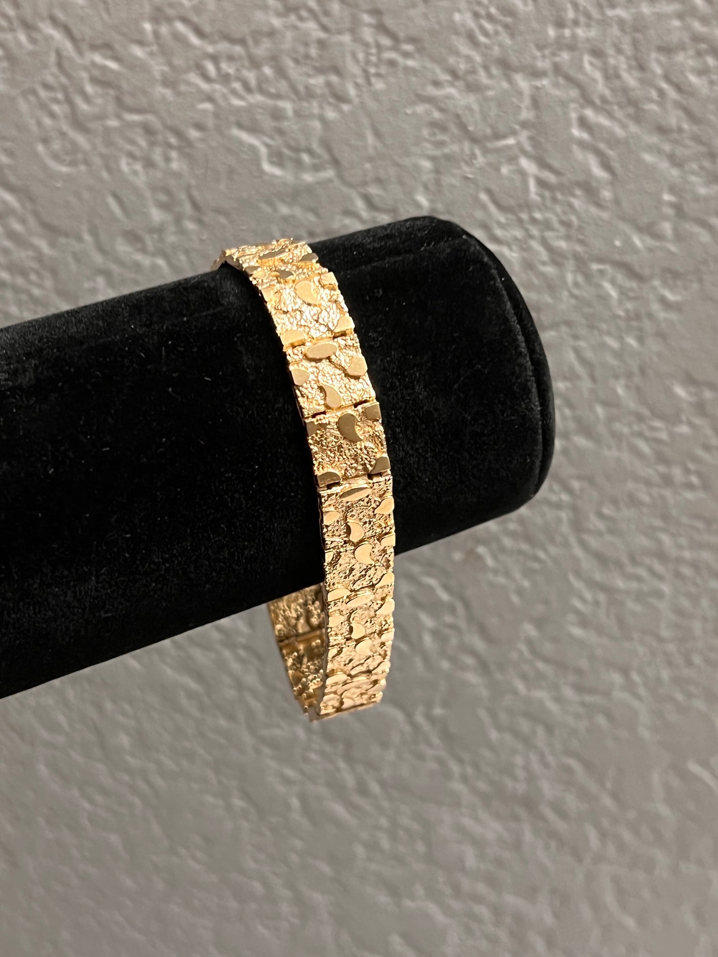 14k real gold nugget bracelet