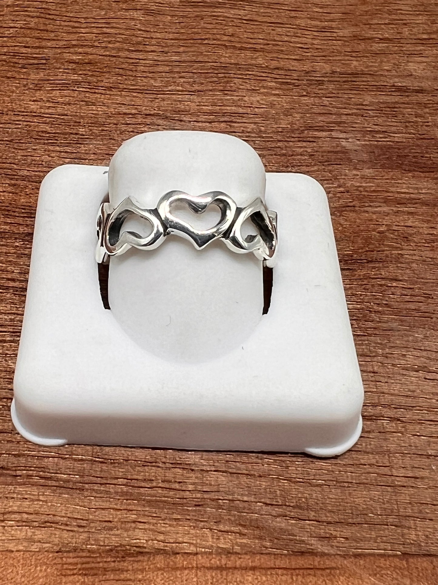 Real silver heart ring