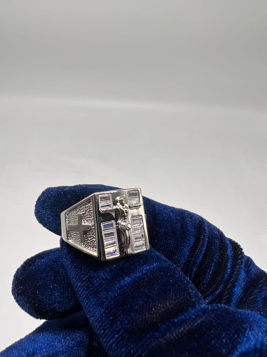 Jesus ring real silver